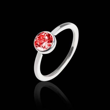 Cristina K金单颗红宝石戒指