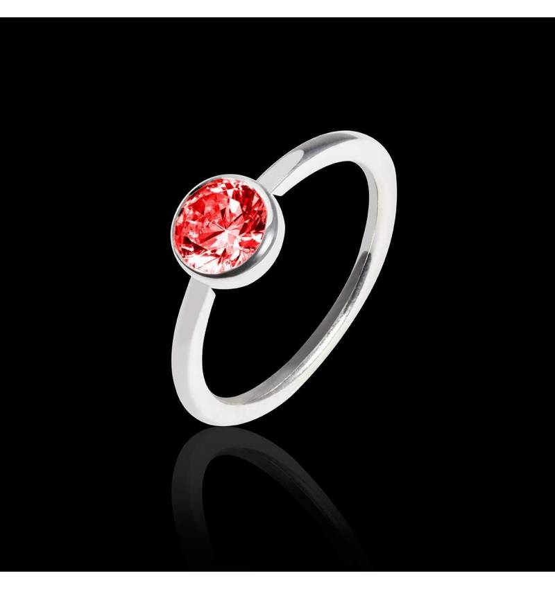 Cristina K金单颗红宝石戒指