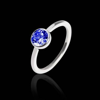  Cristina K金单颗蓝宝石戒指