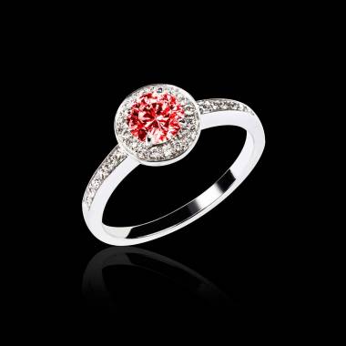 瑞卡 红宝石订婚戒指