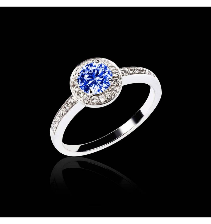 瑞卡 蓝宝石订婚戒指