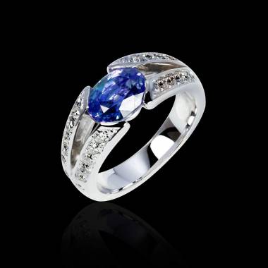 伊莎贝尔 蓝宝石订婚戒指
