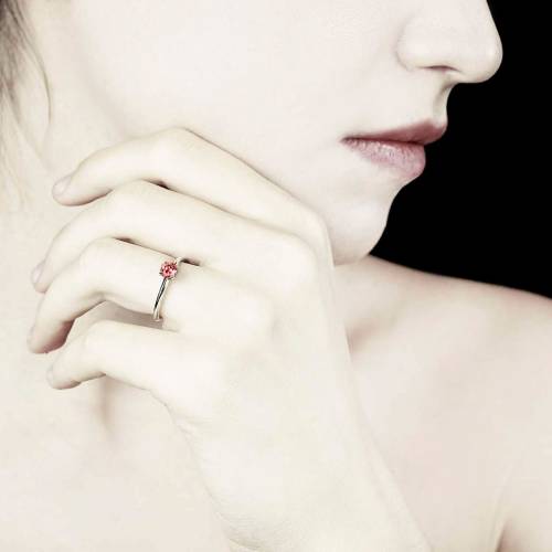 安雅  单颗红宝石戒指