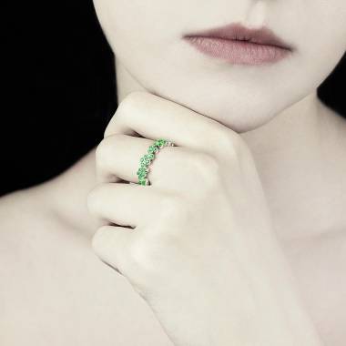 海王星 祖母绿戒指