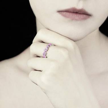 海王星 粉红蓝宝石戒指