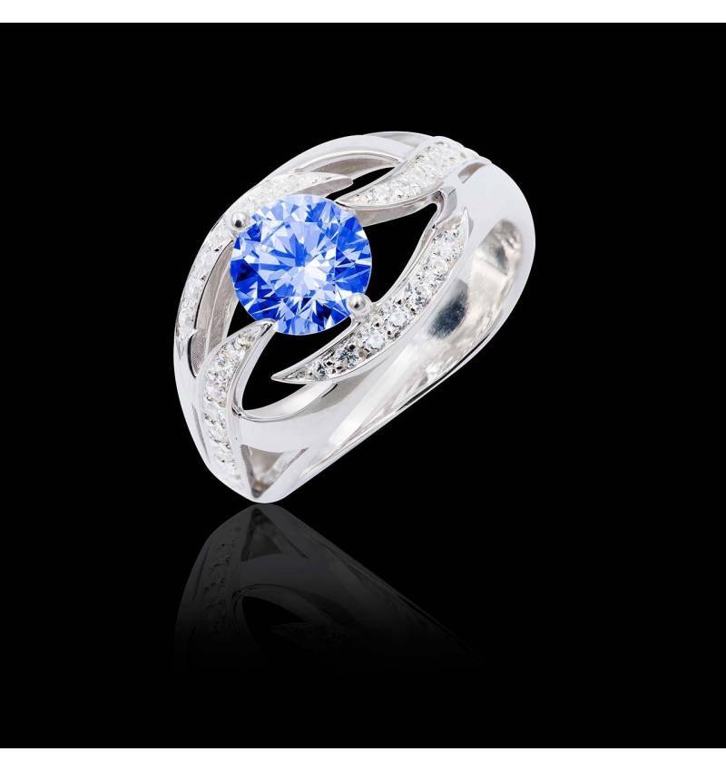 Bague saphir bleu Ophélie