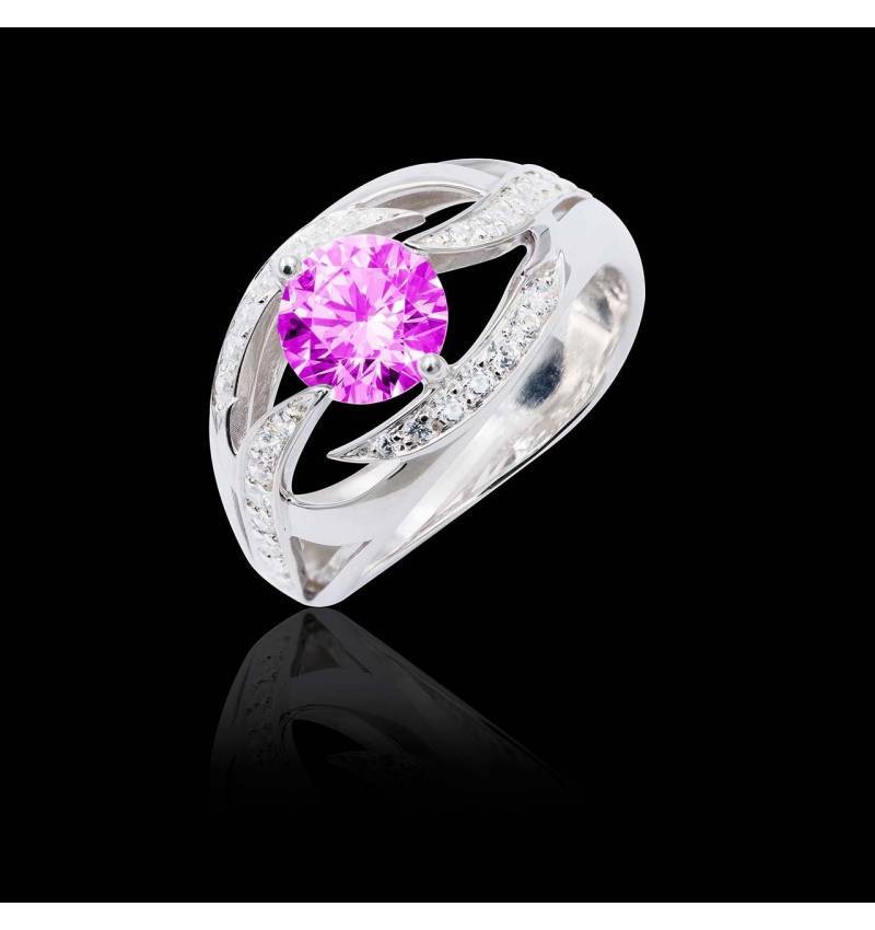 Bague saphir rose Ophélie