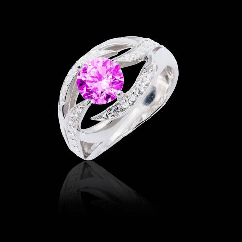 Bague saphir rose Ophélie