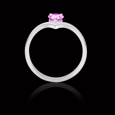 Bague saphir rose Flavie solo