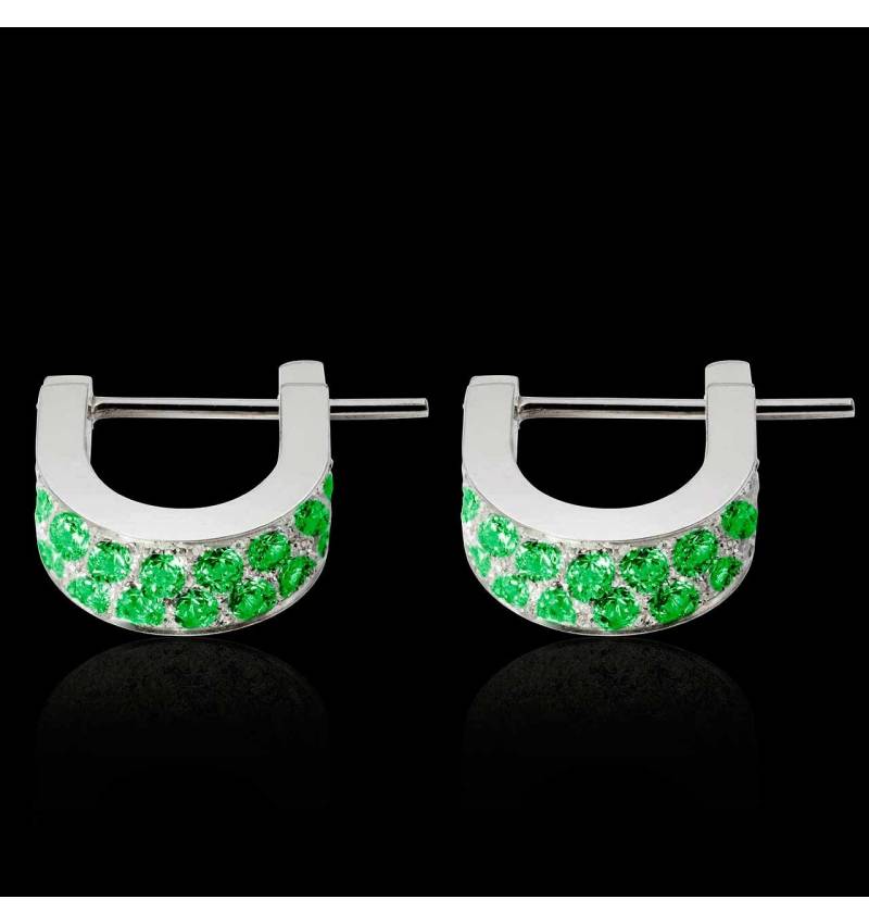 Boucles d'oreilles émeraude Fuseaux