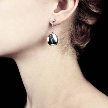 Boucles d'oreilles diamant noir Quake