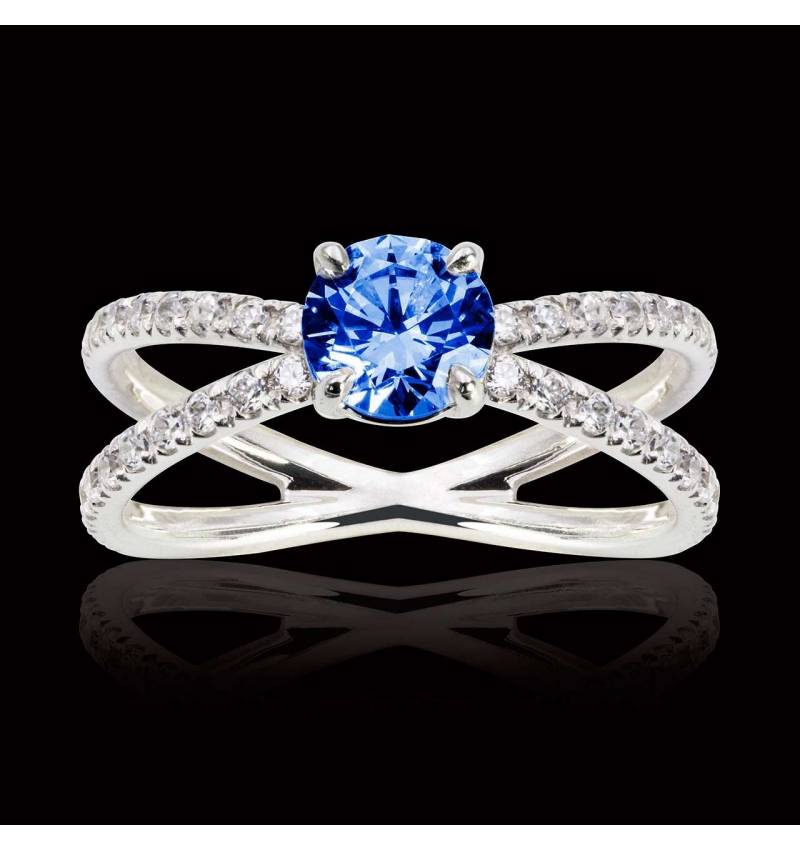 Bague saphir bleu Amandine