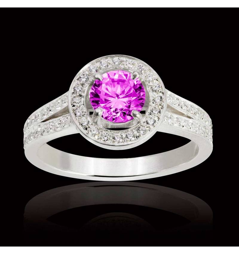 Bague saphir rose Sarah