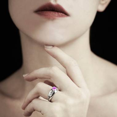 Bague saphir rose Léa