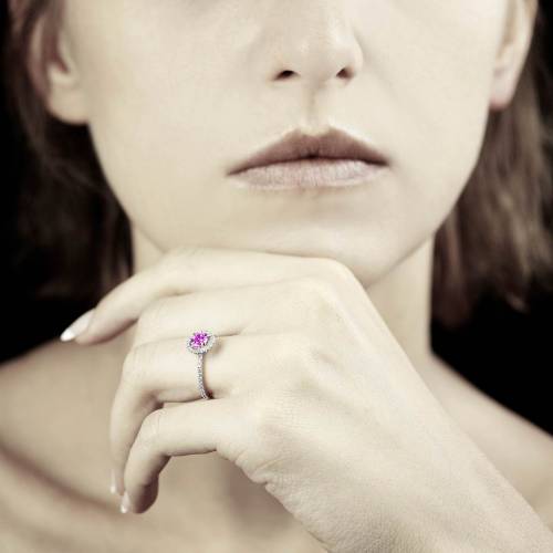 Bague saphir rose Isaure