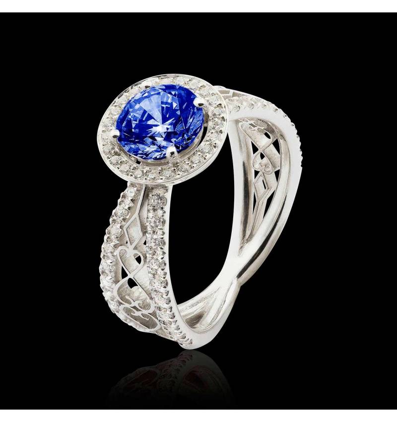 Bague saphir bleu Barbara