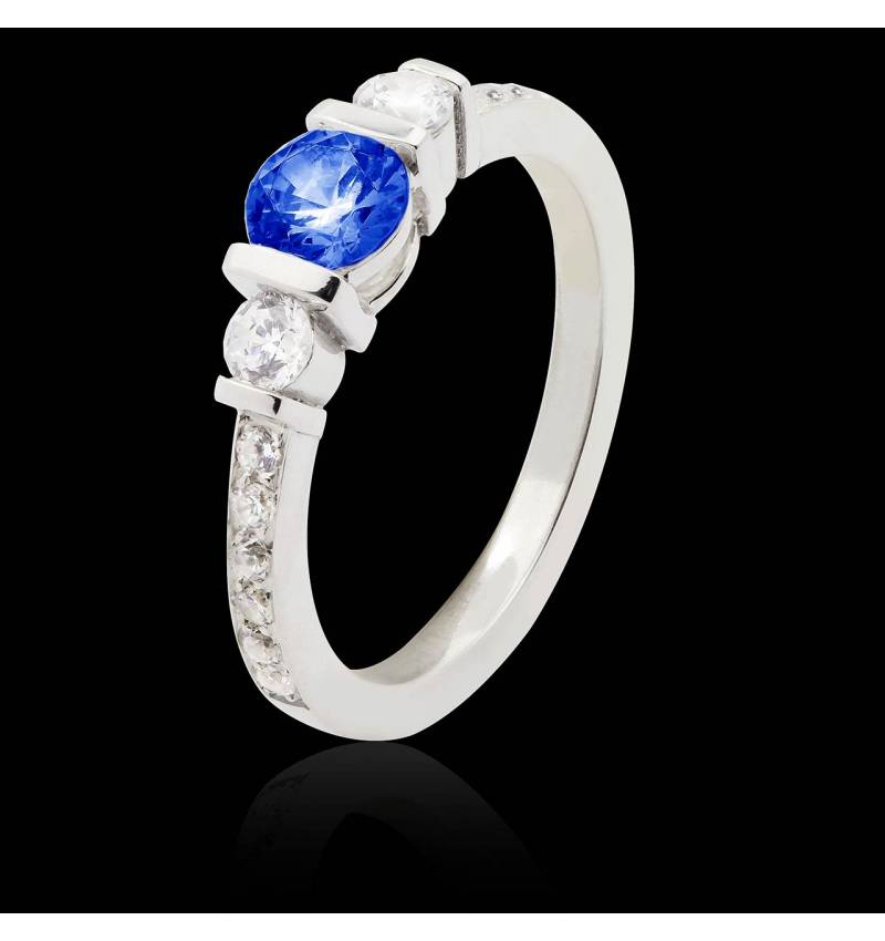 Bague saphir bleu Mila