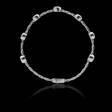 Bracelet saphir rose Entrelacé