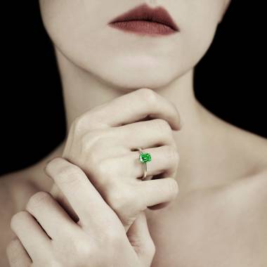 Bague émeraude Jade solo