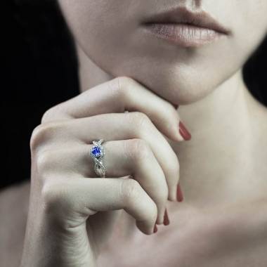 Bague saphir bleu Juliette