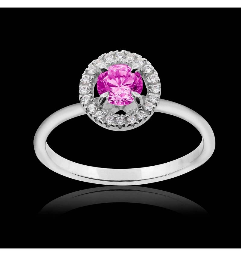 Bague saphir rose Isaure Solo