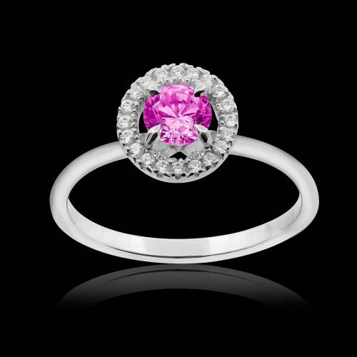 Bague saphir rose Isaure Solo