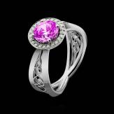 Bague saphir rose Barbara Solo