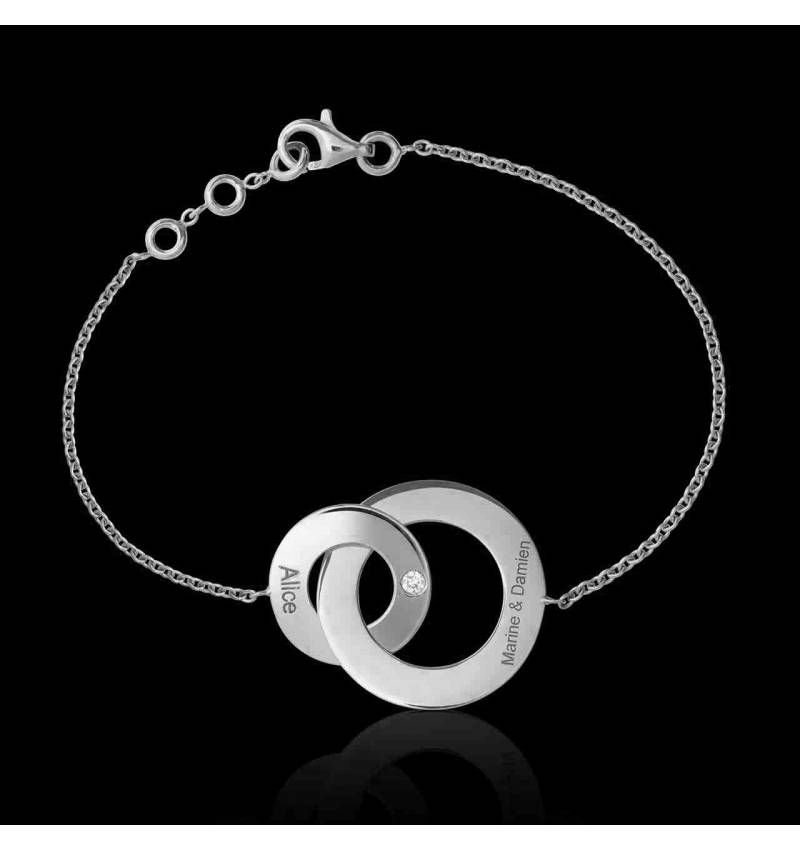 Bracelet diamant Double Anneau