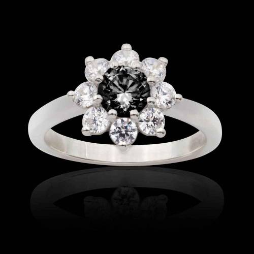 Bague diamant noir Victoria