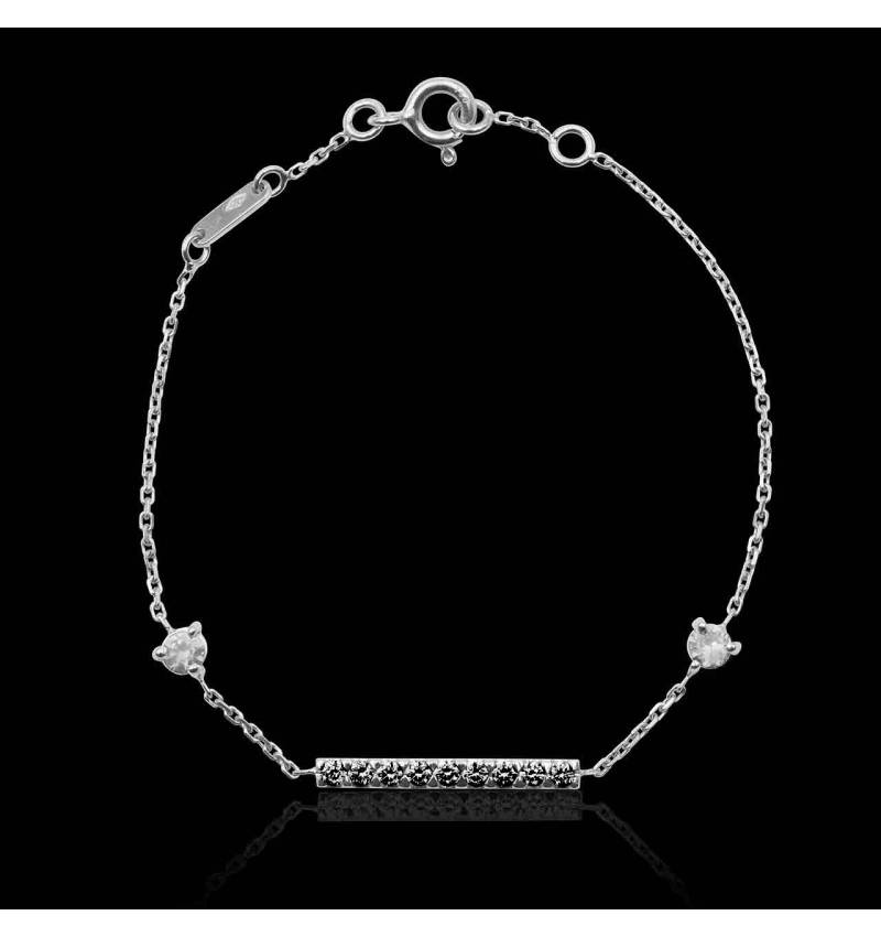 Bracelet diamant noir Barrette