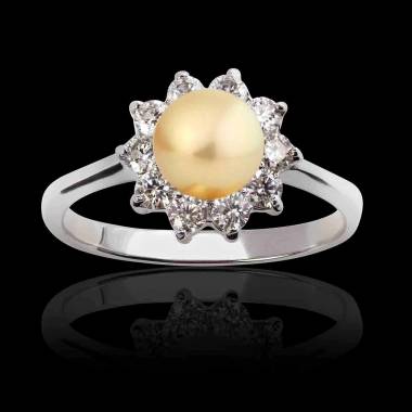 Bague perle gold Ambrosia