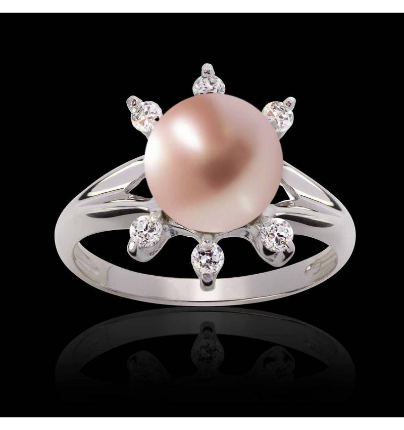 Bague perle rosée Louna