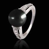 Bague perle noir melina