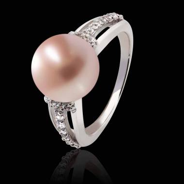 Bague perle rosée Melina