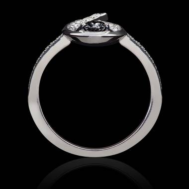 Bague diamant noir Flamme