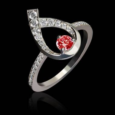 Bague rubis Flamme