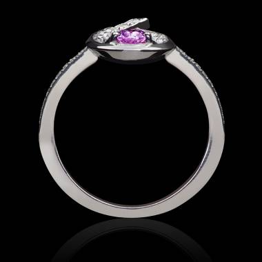 Bague saphir rose Flamme