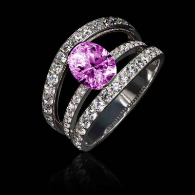 Bague saphir rose Héloïse