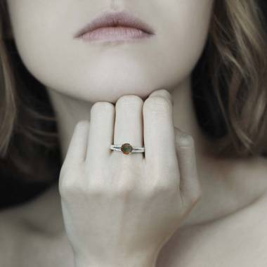 Bague opale noire Marie