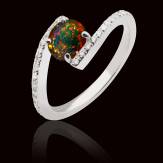 Bague opale noire Lola