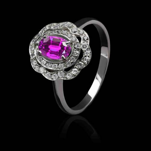 Bague saphir rose Carla