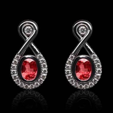 Boucles d'oreilles rubis...