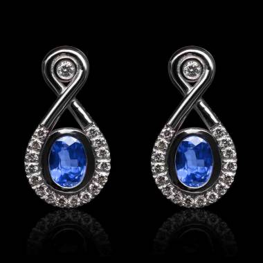 Boucles d'oreilles saphir...