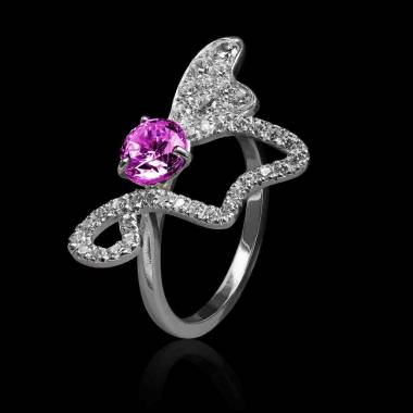 Bague saphir rose Monarque