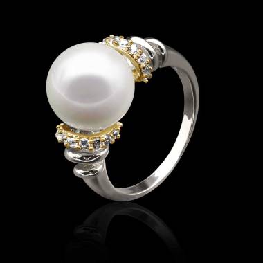 Bague perle blanche Hina