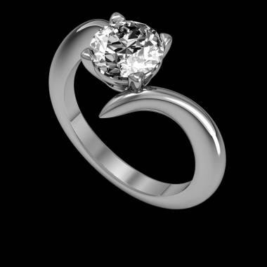 蛇纹 K金钻石订婚戒指