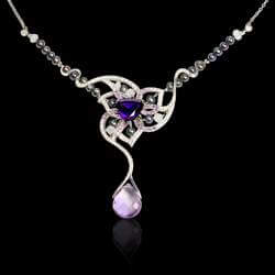 Collier diamant et Amethyste - Jaubalet Paris